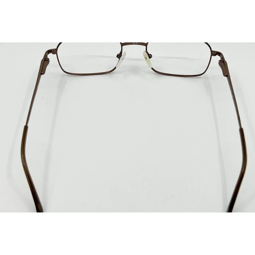 L.A. Eyeworks Eyeglasses Mens Brown Metal Rectangle Frames 48-20-140